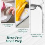 Dishwasher Safe Plastic Kitchen Cutting Board With Easy-Grip Handles