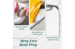 China Dishwasher Safe Plastic Kitchen Cutting Board With Easy-Grip Handles supplier