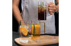 China Heat Resistant Single Wall Coffee Cups , Sturdy Small Glass Cups With Handles supplier