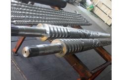 China CMT80/174 Conical Twin Bimetallic Screw And Barrel For Plastic Extruder Machine supplier