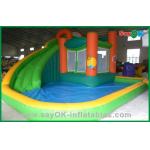 Commercial Blow Up Slip N Slide Inflatable Bounce House With Water Slide , Air Blown Inflatables Small Inflatable Slide for sale