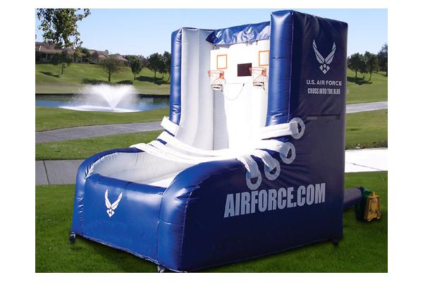 Children Inflatable Amusement Park With Basketball Shooter Games For Match