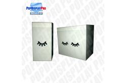 China Silk Screen Black Printed Merchandising Shelf Promote Eye Lash Extension supplier
