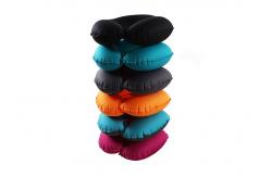 China Polyester Inflatable Neck Pillow , Wear Resistance Inflatable Flight Pillow supplier