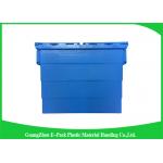 Heavy Duty Moving Stackable Plastic Tote Boxes With Hinged Lids