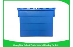 China Heavy Duty Moving Stackable Plastic Tote Boxes With Hinged Lids supplier