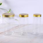 800ML 85mm Diameter Caliber Golden Plastic Screw Cap Jars