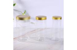 China 800ML 85mm Diameter Caliber Golden Plastic Screw Cap Jars supplier