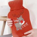 Portable Custom Logo 1000ml Rubber Hot Water Bottle Foot And Hand Warmer for sale