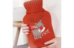 China Portable Custom Logo 1000ml Rubber Hot Water Bottle Foot And Hand Warmer supplier