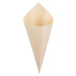 FDA Pine Wooden Empty Ice Cream Disposable Serving Cone 4.75 Oz for food for sale