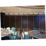 Leather Surface MDF Board Operable Office Partiton Wall Sliding Folding Ceiling System for sale