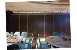 China Leather Surface MDF Board Operable Office Partiton Wall Sliding Folding Ceiling System supplier