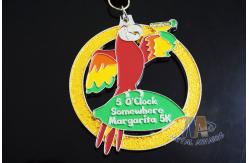 China Marathon Sports Running Award Medals Bird Design With Cut Out / Soft Enamel supplier