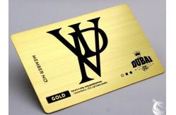 China Gold Plated Printable Metal Business Cards With Brush Effect Different Background supplier