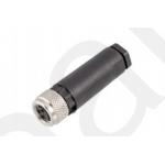 Plastic Assembled M8 Straight Female Plug with Screw Terminal IP67 3/4pin for sale