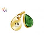 SS304 Tag Pendants Custom Engraving Charms With Birthstone for sale
