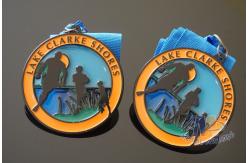 China Translucent Enamel Conbine Soft Enamel Medals Black Nickle Plating supplier