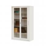 2 Glass Sliding Door Steel File Cabinet Metal Storage Cupboard