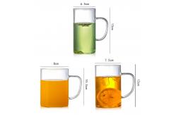 China Lightweight Glass Coffee Travel Mugs , Clear Eco Friendly Reusable Coffee Cups supplier