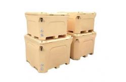 China Topgreen Hot Food Transport Container With Bottom Pallet Shape Wheels supplier