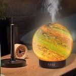 HOMEFISH 3D Glass Design Essential Oil Diffusers Planet Humidifier 120ml for sale