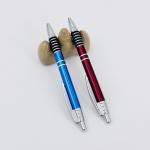 Classical Aluminum Anti Slip Pressing Ballpoint Pen With Printing logos