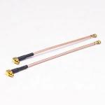 Coaxial MMCX Right Angle Male Cable with RG178 RG316 UFL Male to UFL Male Connecting Cable CC021 by LANYI for sale
