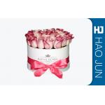 Hot Sell Paper Large Round Cardboard Flower Boxes Romantic Round Box With Ribbon for sale
