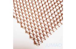 China Rhombic Hole Brass Wire Mesh Curtains Ceiling Decoration supplier