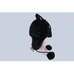 Soft Plush Cat Hat , 100% Polyester Material Washable Baby Black Cat Hat