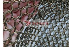 China 2.0x20mm Antique Bronze Welded Metal Ring Mesh Curtain For Architectural Designs supplier