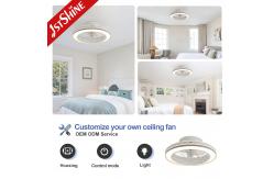 China Low Profile Bedroom Dimmable LED Ceiling Fan With Remote 6 Speed Choice supplier