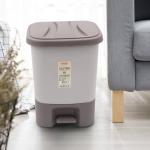 8 LITER Hand Press Food Pedal Trash Can With Lid Office for sale