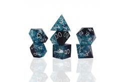 China Blue Black Resin Material Dice Set Dragon And Dungeon Polyhedral supplier
