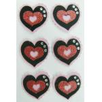 Pink Glitter Custom Heart Shaped Stickers Printable For Valentines Day for sale