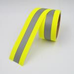 Warning Segmented Reflective Tape Sew On Yellow Silver Flame Retardant Reflective Tape 1mx50m