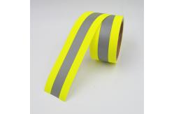 China Warning Segmented Reflective Tape Sew On Yellow Silver Flame Retardant Reflective Tape 1mx50m supplier