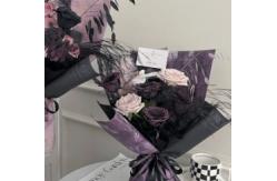 China Plum Purple Sauce Marble Pattern Flower Packaging Paper supplier