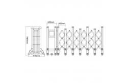 China Waterproof Electric Retractable Door 1680mm Height Automatic Collapsible Gate supplier