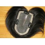 8 Inch Straight Chinese Human Lace Top Closure Toupee / Black Hair Weave for sale