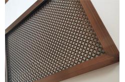 China Surface Finish Architectural Wire Mesh , Rigid Woven Wire Mesh For Cabinet supplier