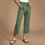 China OEM Fashion Casual Pants Green Women Cargo Pants With Utility Pockets manufacturer
