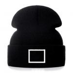 60cm Embroidery Knit Beanie Hats For Men Fluorescent Hat for sale