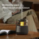 Fire Flame Simulation Raindrop Aromatherapy Humidifier In White Black 320ml 12W for sale
