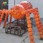 Customizable Fiberglass Animatronic Halloween Pumpkin Spider For Halloween Festival for sale