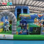 Childrens Inflatable Slide Commercial Water Inflatable Bouncer Slide With Pool Cartoon Characters For Teenagers for sale