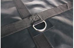 China Waterproof Fabric PVC Coated Black Tarpaulin Steel Tarp For Flat Bed Truck supplier