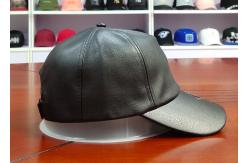 China High Quality Leather Fabric Emboss Logo Custom Velcro Closure Baseball Curve Brim Cap supplier