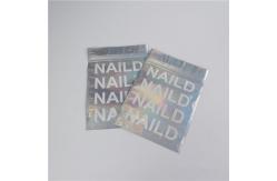 China Customized Logo Zip Lock  Bags Flat Holographic Film Mini Mylar Three Side Seal supplier